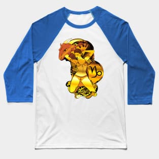 Gold Capricorn Beauty Baseball T-Shirt